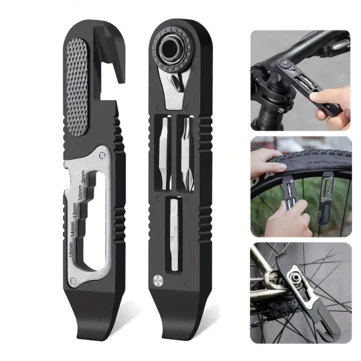 IPRee Bicycle Wrench Kits MTB Road Bike Tool Sets Multifunctional Portable Multi-Purpose Repairing Tire Ratchet Wrench Nut Tire Lever