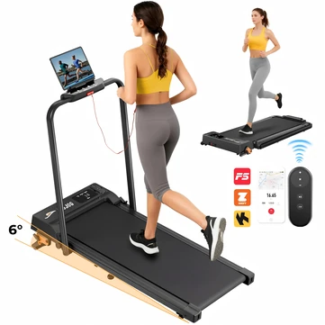 [EU Direct] Formill JAGJOG JT52 Walking Pad Treadmill with 6% Incline - Top Speed 12km/h, 2.5HP Quiet Motor, Remote Control & App Connectivity, 120KG Capacity, Space-saving for Home Office