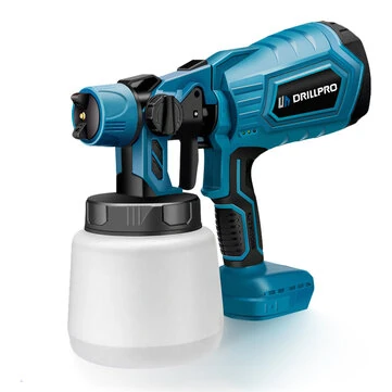 Drillpro 1000ML Cordless Electric Spray Gun Portable Household Paint Sprayer Auto Furniture Steel Coating Airbrush For 18V Battery