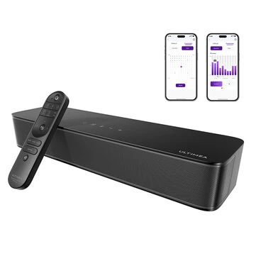 [EU Direct] Ultimea Poseidon M20 120W 2.1CH Soundbar bluetooth 5.4 Soundbar with Built-in 3-inch Subwoofer App Control OPT/AUX Wall-Mounted Smart Home Speaker Subwoofer