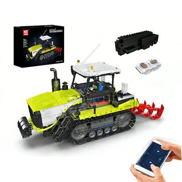 Mould King 17093 MOC RC Crawler Tractor Building Block Engineering Truck Model Brick Set Kids Boys Birthday Gift