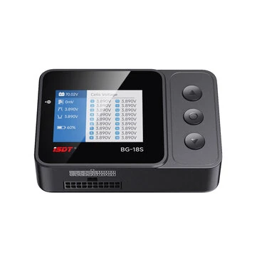 ISDT BG-18S Battery Meter 2.4-inch LCD Display Digital Battery Capacity Checker and Balancer for LiFe LiPo LiHv ULiHv 12-18S