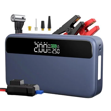 N33 Portable Jump Starter 20000mAh with 150PSI Air Compressor 25mm Cylinder PD65W Fast Charging Power Bank Car Emergency Power Supply