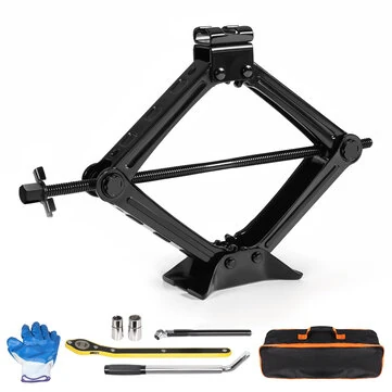 KROAK 2 Ton Scissor Jack Universal Car Emergency Kit Lug Wrench Heavy Duty Jack Tire Replacement Tool for Cars Van DIY Maintenance