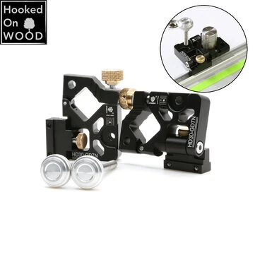 HONGDUI Hooked On Wood 2pcs Folding Guide Rail Clamp HD30-GD7N Bench Dog Flip Clamps Folding Rail Clip For MFT System
