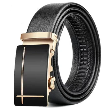 120cm PU Leather Auto Buckle Men's Belt Business Casual Classic Waistband Versatile Trend Male Pants Belt