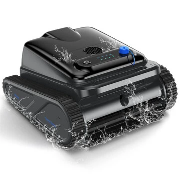 [EU US Direct] INSE Y50S Robotic Pool Cleaner, Upgraded Motor, Powerful Wall-Climbing with Scrubber Brushes, Smart Path Navigation, Cordless Pool Vacuum for Inground Pools up to 2000 Sq.ft