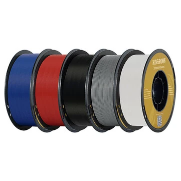 KINGROON PETG 3D Printer Filament 1.75mm 5kg Black/White/Grey/Red/Dark Blue/High Strength Easy to Print Eco-Friendly No Bubbles Smooth Printing High Precision