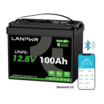 [EU Direct] LANPWR 12V 100Ah/200Ah/300Ah Bluetooth LifePO4 Pack A Grade Cells, 1280Wh/2560Wh/3840Wh Superior Deep Cycle Lithium Iron with BMS, Phosphate Battery Support 4 Series 4 Paralle for RV, Solar System, Boat, Household, Solar Panel Kit, Camping