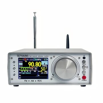 TEF6686 Full Band Stereo Radio High Sensitivity FM AM SW LW Bluetooth Transmitter Infrared Remote Customizable Bandwidth Rechargeable Battery Digital Display