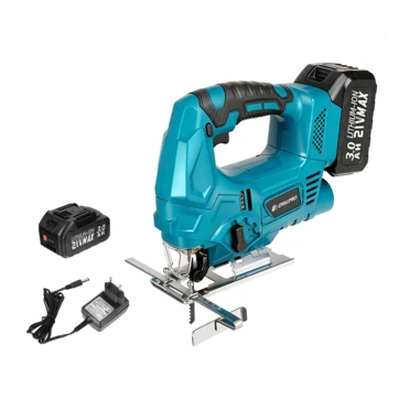 Drillpro 21V 600W Brushless Cordless Jigsaw Electric Saw, Variable Speed, 0-45° Bevel, Dust Collection, for 18-21V Batteries