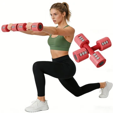 [EU Direct] Bominfit YL04 Adjustable Smart Dumbbell Set (1-2.5kg Pair) - Retro Red Multi-Weight Hand Weights for Women & Kids, Non-Slip & Floor-Friendly Home Fitness