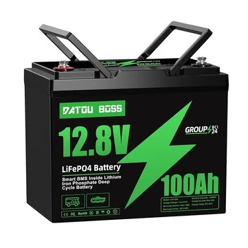 [EU Direct] DATOUBOSS 12V 100Ah Lifepo4 Battery Pack, 1280Wh Lithium Battery, Built-in Intelligent BMS, Support 4 Series/4 Parallel for RV, Solar System, Boat, Household, Solar Panel Kit, Camping