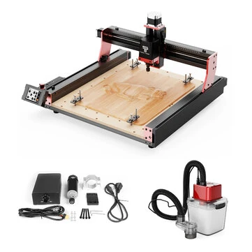 [EU Direct]TWO TREES TTC450 Pro CNC Engraving Machine Kit 500W Air cooled Spindle Motor ER11 Chuck 52mm Clamps Power Supply Speed Governor+M1 Vacuum Cleaner