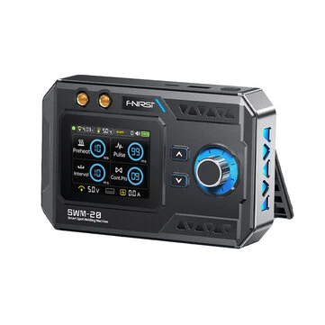 FNIRSI SWM-20 Dual Pulse Spot Welding Machine 5000mAh Battery Rechargeable 1200A High Current 0.5mm Welding Adjustable Support Frame Nickel Iron Stainless Steel Sheets Welding