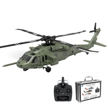Eachine E200 EXP UH-60 SH-60 MH-60 2.4G 6CH 6-Axis Gyro Optical Flow Localization Dual Brushless Motor 1:47 Scale Flybarless RC Helicopter RTF