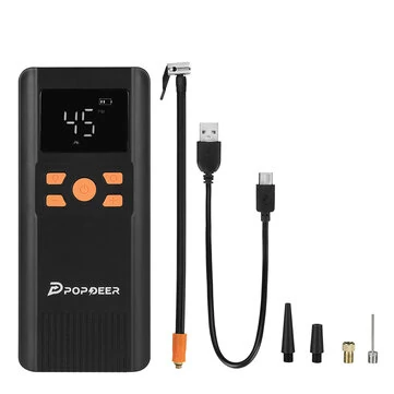 POPDEER PD-AP1 5000mAh 22.2Wh Wireless Car Air Compressor 12V 150PSI Portable Car Tire Inflator Smart Digital Inflatable Pump For Car Bicycle Boat Air Pump