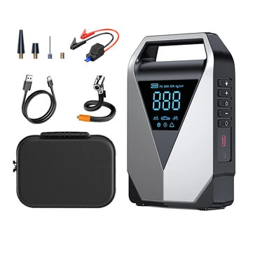 TUERBB 4-in-1 3000A / 4500A Car Jump Starter Air Compressor 150PSI Tire Inflator Portable Power Bank USB Type-C Input Emergency LED Light for 12V Cars with Up To 8.0L Gasoline And 6.0l Diesel Engines