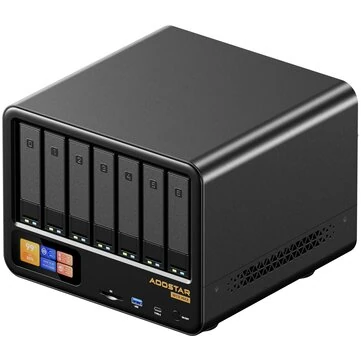 [In Stock] AOOSTAR WTR MAX 11 Bays NAS Mini PC With Secondary Screen AMD Ryzen 7 PRO 8845HS Triple Screen Output Windows 11 USB4 Dual 2.5G LAN Mini Computer Desktop PC