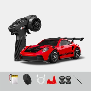 Hstar D43-01 RTR 1/43 2.4G 4WD Drift RC Car Gyro Mini Full Proportional Alloy Body Shell LED Light Remote Control High-Speed Motor On-Road Racing Vehicle Model Boys Gifts Toys