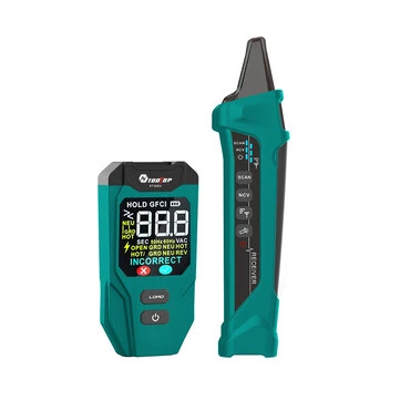 AV TOOLTOP ET32 Digital Circuit Breaker Finder Adjustable Sensitivity GFCI Testing NCV Voltage Tester Rechargeable Lithium Battery for Electrical Safety Inspection