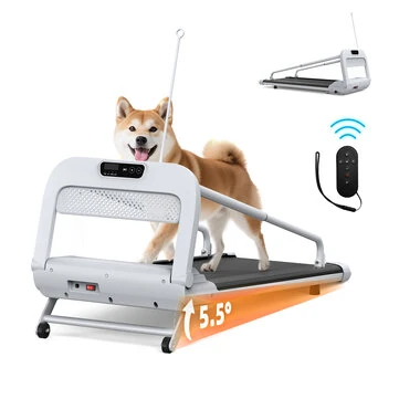 [EU Direct] Bominfit GP03B Ultra-Quiet Dog Treadmill for Small, Medium & Large Dogs up to 265LBS, 2.5HP Pet Running Machine with 6° Incline, Foldable Design for Enthusiasts & Active Dogs