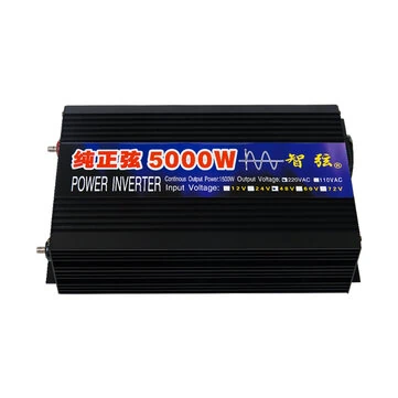 5000W 24V / 48V Pure Sine Wave Inverter 220V Output 60Hz High-Efficiency Power Converter for Home Outdoor Appliances and Solar Systems
