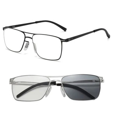Retro Photochromic Reading Glasses Anti-blue Light HD Lightweight Business Casual Presbyopia Glasses for Men Women