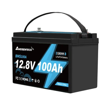 [EU Direct] Ameisentech 12V 100Ah LiFePO4 Battery Pack Built-in BMS 1280Wh High Capacity, Support Series/Parallel, ABS Solar RV Off Grid Power Battery, for Marine/RV/Hybrid Solar Inverter