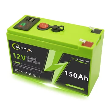 12V 150Ah Battery Rechargeable Lithium Battery 4000 Cycles Built-in BMS Overcharge Protection Lightweight for Outdoor Solar System