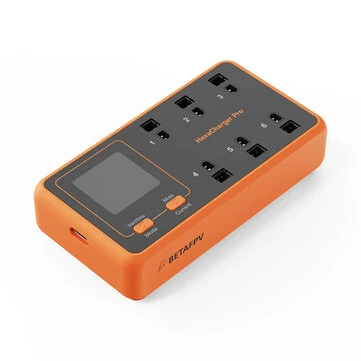 Betafpv HexaCharger Pro / HexaCharger 1S Charger 1.3Inch TFT Color Display BT2.0 PH2.0 Ports 6x Simultaneous Charging 24W / 78W PD3.0 Fast Charging Hub Bulit-in Smart Cooling Fan for II 1S Battery Charge