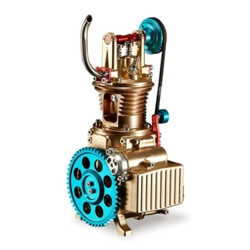 TECHING DM117 Car Engine Model All-metal Craftsmen Mini Single Cylinder High Challenge Assembled Kit DIY Excellent STEM Toys Scientific Exploration Discovery