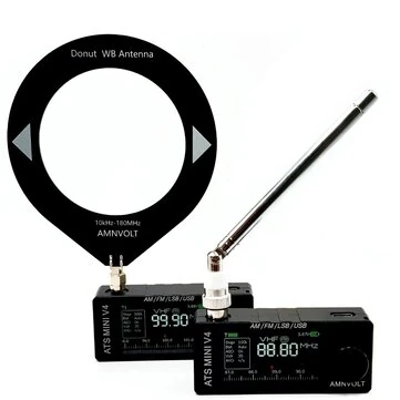 AMNVOLT V4 ATS Mini SI4732 Radio CNC Metal All Band Receiver CNC Metal DSP AM FM SSB LSB USB Hi-Z Circuit