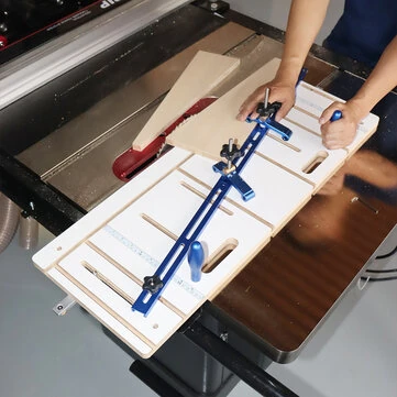 ENJOYWOOD Taper Cutting Jig Adjustable Limit Device Adjustable Distance Fixture Aluminum Miter Strip Sled Base