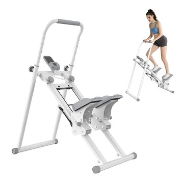 [EU Direct] Formill QK7906 Stair Stepper 150KG Home Fitness Climber Folding Machine with Adjustable Handlebar & Pedals LCD Display for Low Impact Cardio