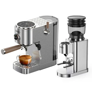 [EU Direct] HiBREW H13 Dual Boiler Espresso Machine & G7 Coffee Grinder Set With PID Control 20 Bar Pressure 48 Grind Levels