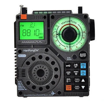 HanRongDa HRD-A320 Radio AIR FM MW SW VHF WB Multi-band Radio bluetooth Speaker Aviation Band Radio Portable 995 Channels LED Flashlight SOS Alarm 2000mAh Radios