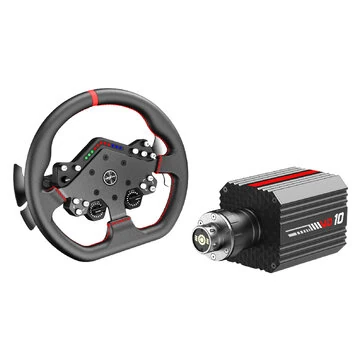 PXN VD10 Direct Drive Wheel Base/W DS R2 Gaming Racing Wheel Forces Feedback 10Nm Torque 24Bit Magnetic Encoder Low Inertia Servo Motor for Sim Racing PC Gaming
