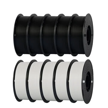 KINGROON PLA 10KG Black/White Color 3D Printer Filament 1.75mm Plastic Standard 1kg/roll No Bubble for FDM 3D Printing Filaments