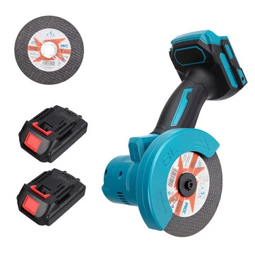 Drillpro 18V Brushed Angle Grinder 4 Inch Cutting Tool 300W Power 5500RPM High Speed Electric Grinder Cordless Compact Handheld Grinding Machine