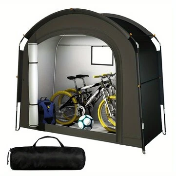 Xmund Outdoor Extra-Large Outdoor Bike Cover Tent, Fits 2-3 Bikes Cover, Withstand Wind, Rain and UV, Portable & Foldable for Garage/Garden Storage