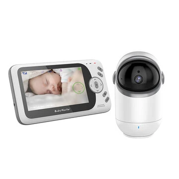 VB801 Wireless Baby Monitor with 4.3 Inch LCD Screen 1080P Video Camera Night Vision Two Way Audio Temperature Sensor Lullabies VOXMode No WiFi Secure Connection