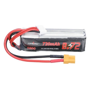 URUAV 11.4V 720mAh 3S 100C LiHV Battery XT30 Plug for RC Drones