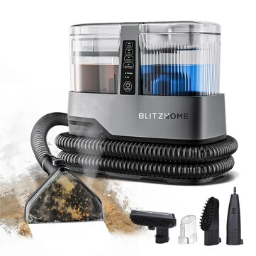 [EU Direct] BlitzHome® BH-C688C 1800W Steam Carpet Cleaner, 17KPa Strong Suction, Dual Water Tank, 1100ML Clean Water & 1200ML Dirty Water Tank, Multipurpose Upholstery & Carpet Cleaning Machine