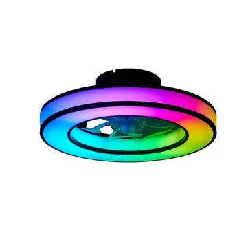 Elfeland Smart LED Ceiling Fan Light 6-Speed Adjustable 3 Color Temperatures Quiet Operation with Remote control for Home Office