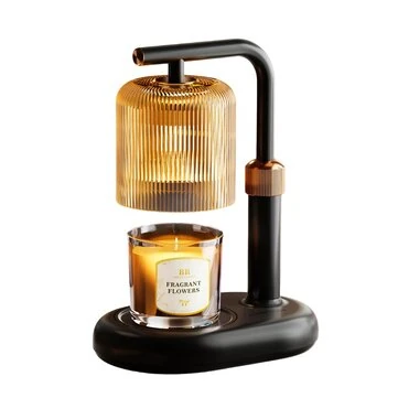 Elfeland 50W Candle Warmer Lamp with Timer 4-Level Dimmable Adjustable Height GU10 Halogen Electric Wax Melt Lamp for Jar Candles Home