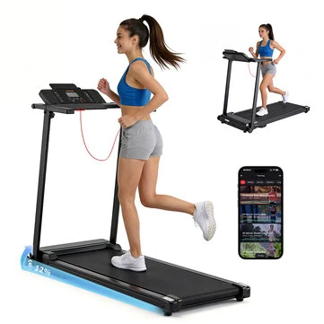 [EU Direct] Formill X2N Foldable Treadmill with 12% Incline, Top Speed 12km/h, 2.5HP Motor, Remote Control & App Connectivity, 120KG Capacity for Home Office