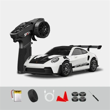Hstar D43-01 RTR 1/43 2.4G 4WD Drift RC Car Gyro Mini Full Proportional Alloy Body Shell LED Light Remote Control High-Speed Motor On-Road Racing Vehicle Model Boys Gifts Toys