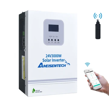[EU Direct] Ameisentech 3000W Solar Hybrid Inverter 24V DC to 230V AC 100A MPPT Pure Sine Wave Charge Controller, Support Bms & Battery-Free Operation, WiFi Module, LCD Display For Lead-acid Batteries, Lithium Batteries & LiFePo4