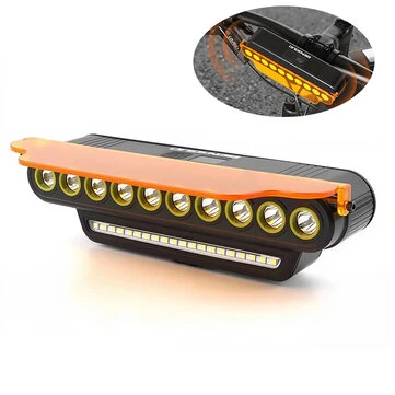 BENGGUO BG-1969 Wireless Remote Control Bicycle Headlight 120dB Horn 10 LED Waterproof Bike Light with Dust Cover